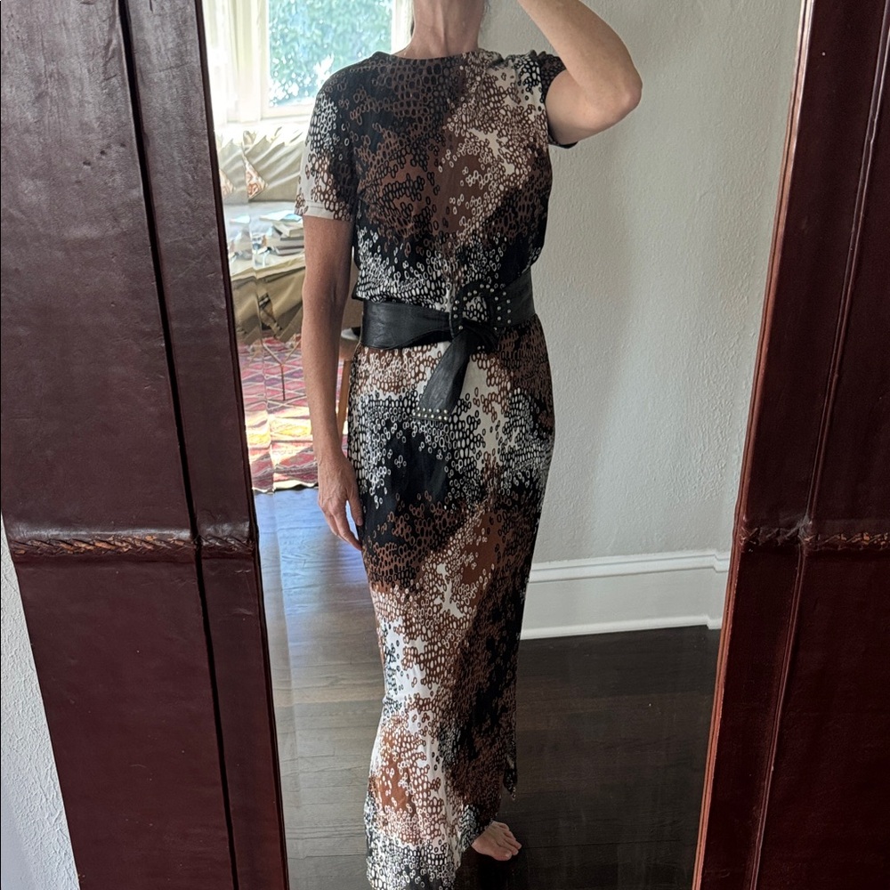 Vintage Bonwit Teller Patterned Maxi skirt set